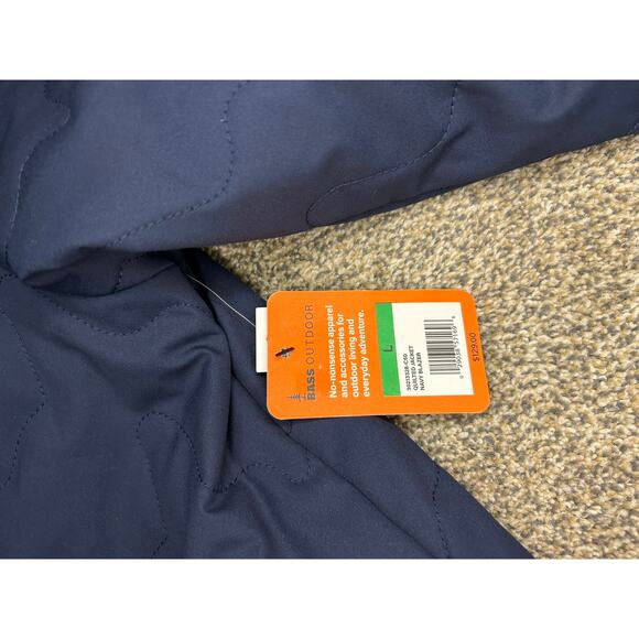 Macy's Bass Outdoor Women's Oversized Quilted Snap-up Jacket Navy Blue - Large - Picture 5 of 9